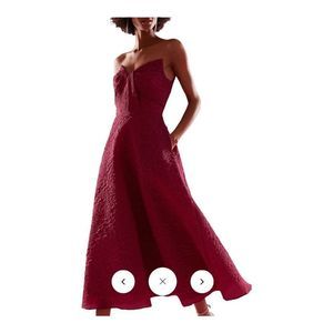 Theia Ella A-Line Midi Dress in Wineberry Size 12 NWT